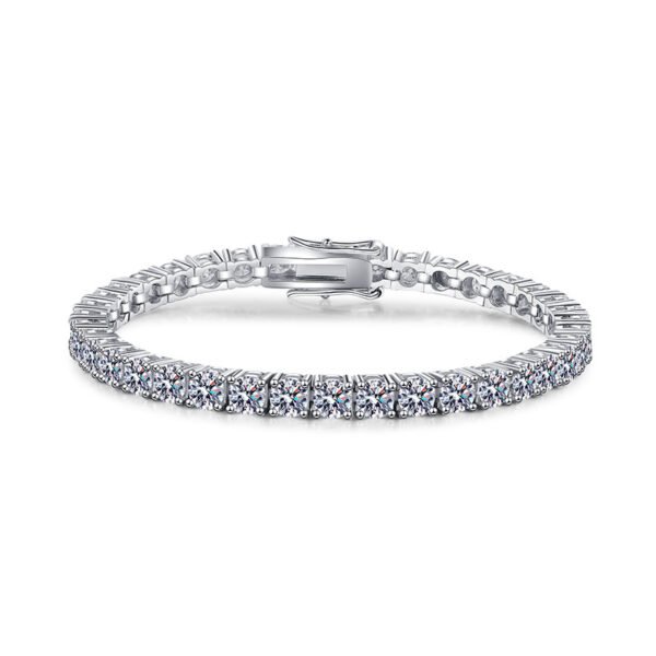 s925 silver platinum-plated moissanite bracelet