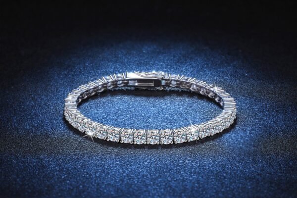 s925 silver platinum-plated moissanite bracelet - Image 4