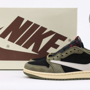 Travis Scott x Air Jordan 1 Low Black Olive