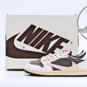 Travis Scott x Air Jordan 1 Low Reverse Mocha （child） Size 27.5-35