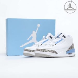 Air Jordan3 UNC White & Blue Elephant Print 36-47.5