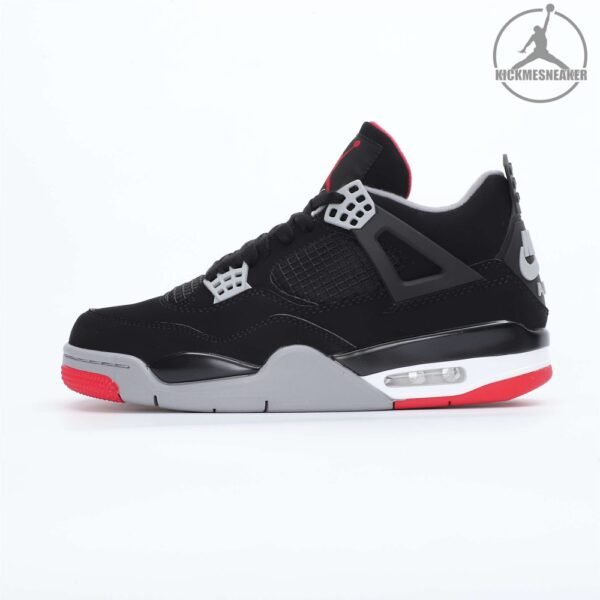 Air Jordan 4 Rertro Bred 2019 black and red bull basketball shoes couple models  SIZE:40-47.5 - Image 2