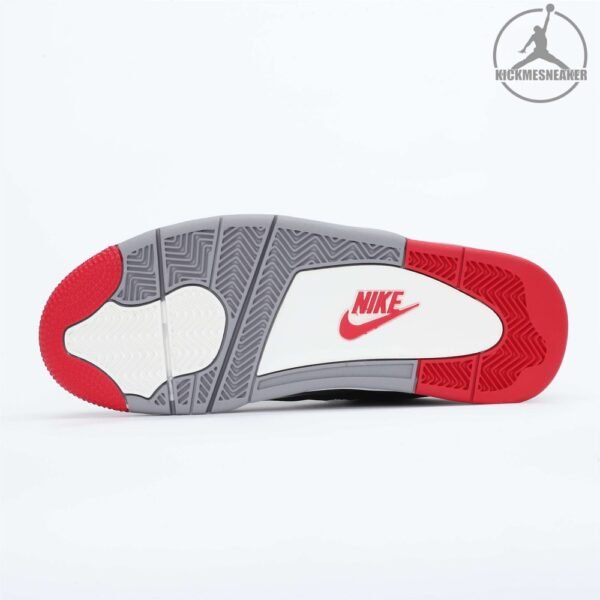 Air Jordan 4 Rertro Bred 2019 black and red bull basketball shoes couple models  SIZE:40-47.5 - Image 3
