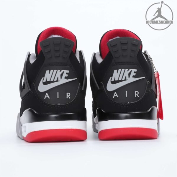 Air Jordan 4 Rertro Bred 2019 black and red bull basketball shoes couple models  SIZE:40-47.5 - Image 5