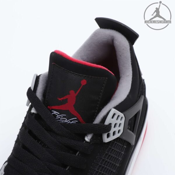 Air Jordan 4 Rertro Bred 2019 black and red bull basketball shoes couple models  SIZE:40-47.5 - Image 7