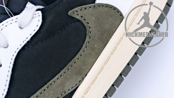 Travis Scott x Air Jordan 1 Low Olive （child）Size 27.5-35 - Image 2