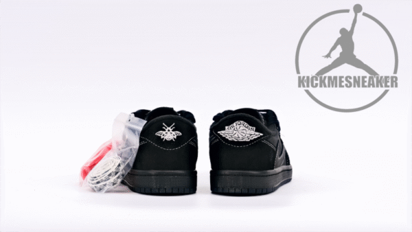 Travis Scott x Air Jordan 1 Low Black Phantom （child） Size 27.5-35 - Image 5