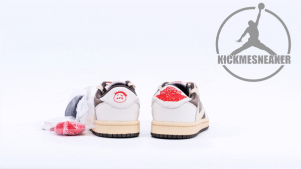 Travis Scott x Air Jordan 1 Low Reverse Mocha （child） Size 27.5-35 - Image 5