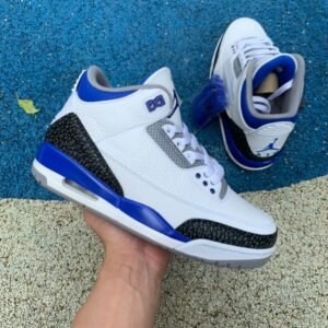 Air Jordan 3 Retro True Blue White & Black  Size: 40-47.5