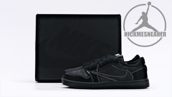 Travis Scott x Air Jordan 1 Low Black Phantom （child） Size 27.5-35